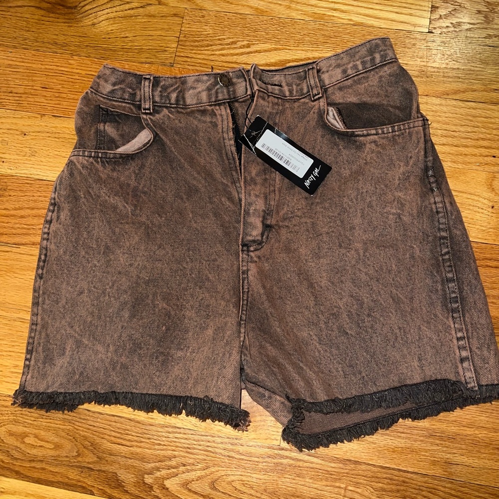 Brown Denim Vintage Women's Shorts